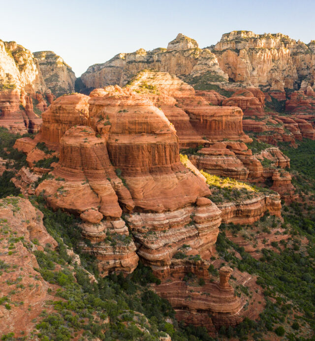 aerial view of sedona